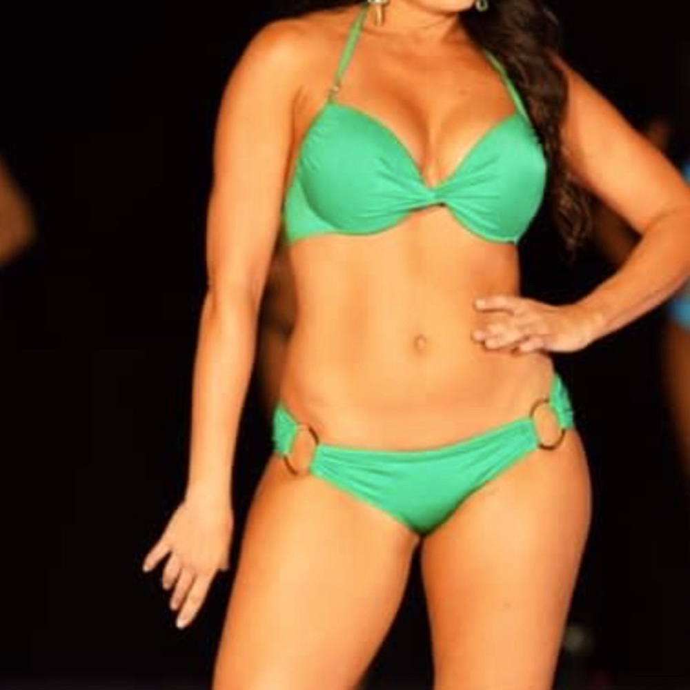 Victoria’s Secret Emerald Green bikini with Gold detail